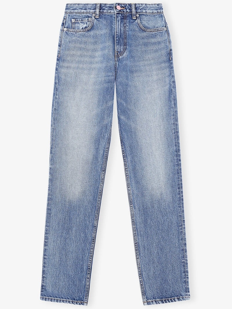 Ganni Swigy Mid Blue Vintage Wash Jeans Sz 27